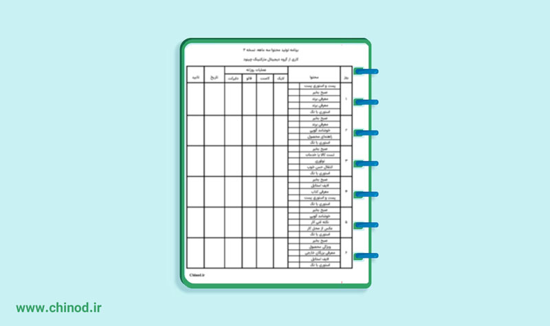 90 روز همراه شما - تولید محتوا www.chinod.ir چینود chinod 