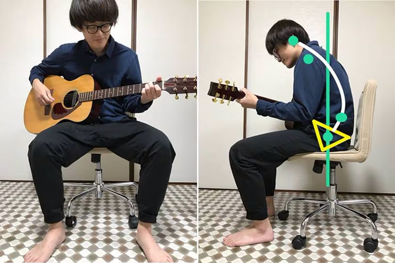 نشستن درست نوازنده Sitting properly as a musician چینود chinod 