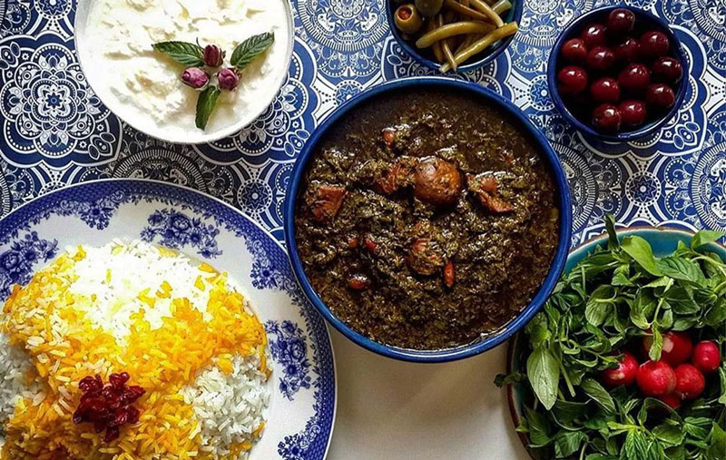 قورمه‌ سبزی Vegetable stew چینود chinod