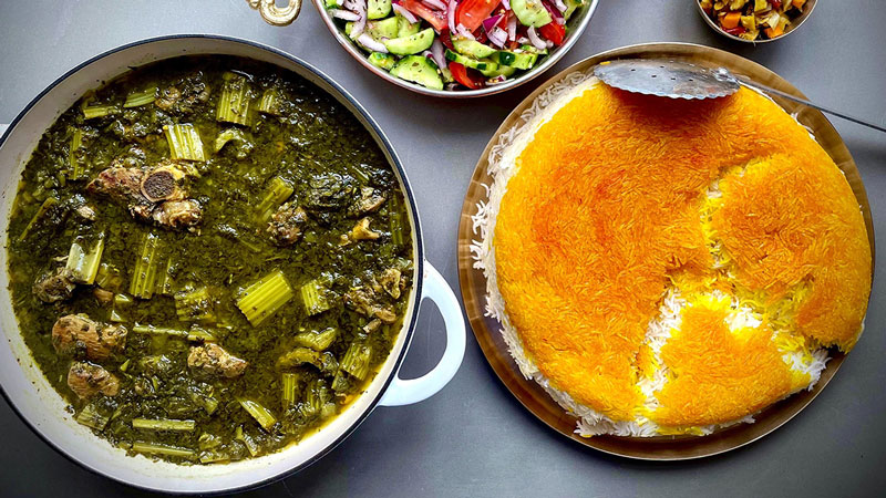 قورمه‌ سبزی Vegetable stew چینود chinod